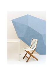 كرسي سفرة جانبي ألومنيوم وخشب ساج AT800 مايوري (أبيض وطبيعي، 100 × 45 × 83 سم)