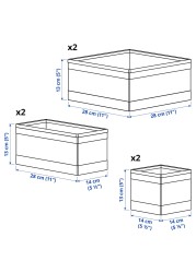 SKUBB صندوق، طقم من 6