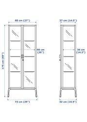 MILSBO Glass-door cabinet