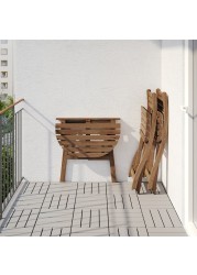 ASKHOLMEN Table f wall+2 fold chairs, outdoor