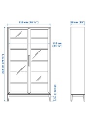 REGISSÖR Glass-door cabinet