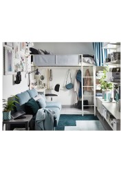 VITVAL Loft bed frame with desk top