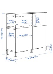 BESTÅ Storage combination w doors/drawers