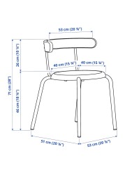 TOMMARYD / YNGVAR Table and 4 chairs