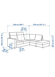 VIMLE Corner sofa, 4-seat