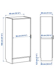 BILLY / MORLIDEN Bookcase with glass door