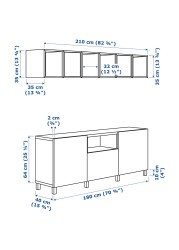 BESTÅ / EKET Cabinet combination for TV