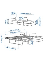 VIMLE 3-seat sofa-bed