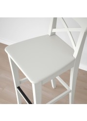 INGOLF Bar stool with backrest