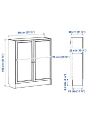 BILLY / OXBERG Bookcase with doors