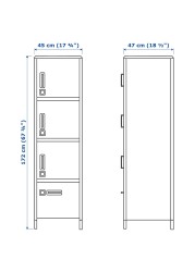 IDÅSEN High cabinet with drawer and doors