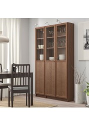 BILLY / OXBERG Bookcase with panel/glass doors