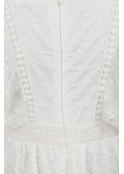 Amelia Rose Childrens White Lace Dress