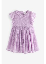 Short Sleeve Party Lace Dress (3mths-7yrs)