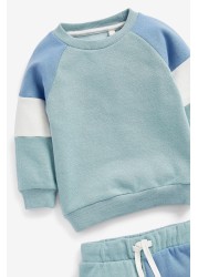 Colourblock Jersey Sweatshirt & Short Set (3mths-7yrs)