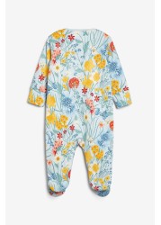 3 Pack Floral Baby Sleepsuits (0-2yrs)