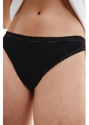 Calvin Klein Black Bottoms Up Refresh Thongs 3 Pack