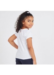 Juniors Solid Round Neck Top - Set of 2