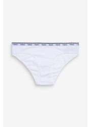 Cotton Rich Logo Knickers 4 Pack Bikini