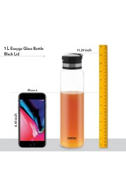 Borosil Easygo Borosilicate Glass W/Stainless Steel Lid (1 L)