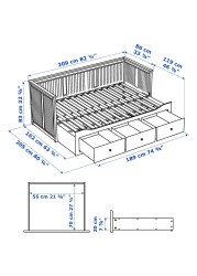 HEMNES Day-bed frame with 3 drawers