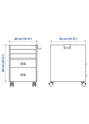 UPPSPEL Drawer unit on castors