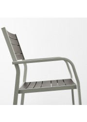 SJÄLLAND Table+6 chairs w armrests, outdoor