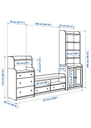 HAUGA TV/storage combination