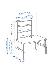 PÅHL Desk with shelf unit