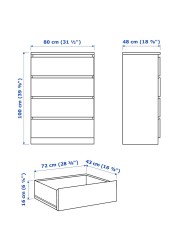 MALM Chest of 4 drawers