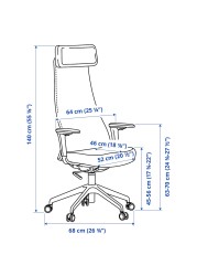 JÄRVFJÄLLET Office chair with armrests