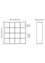 KALLAX Shelving unit with 4 inserts