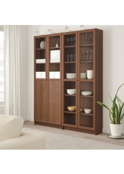 BILLY / OXBERG Bookcase with panel/glass doors