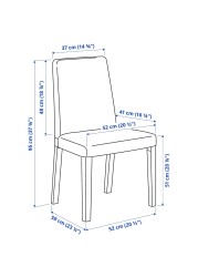 EKEDALEN / BERGMUND Table and 4 chairs