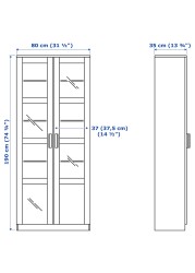 BRIMNES Glass-door cabinet