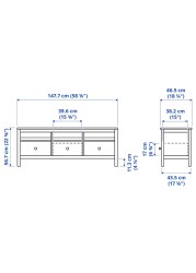 HEMNES طاولة تلفزيون