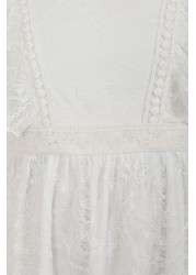 Amelia Rose Childrens White Lace Dress