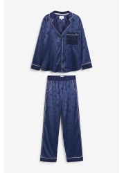 B by Ted Baker Satin Jacquard Button Through Pyjamas