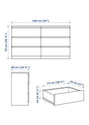 MALM Chest of 6 drawers