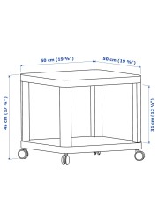 TINGBY طاولة جانبية على عجلات