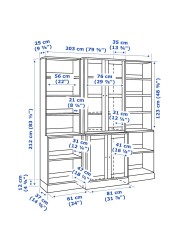 HAVSTA Storage combination w glass doors