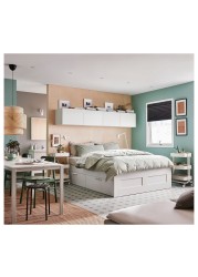 BRIMNES Bed frame with storage