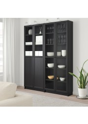 BILLY / OXBERG Bookcase with panel/glass doors