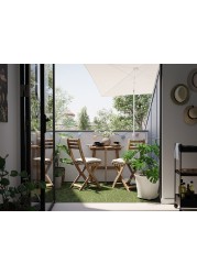 ASKHOLMEN Table f wall+2 fold chairs, outdoor